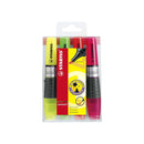 Stabilo Luminator Pack de 4 Marcadores Fluorescentes - Mayor Suministro de Tinta - Zona de Agarre - Trazo entre 2 y 5mm - Colores Verde, Amarillo, Rosa y Naranja