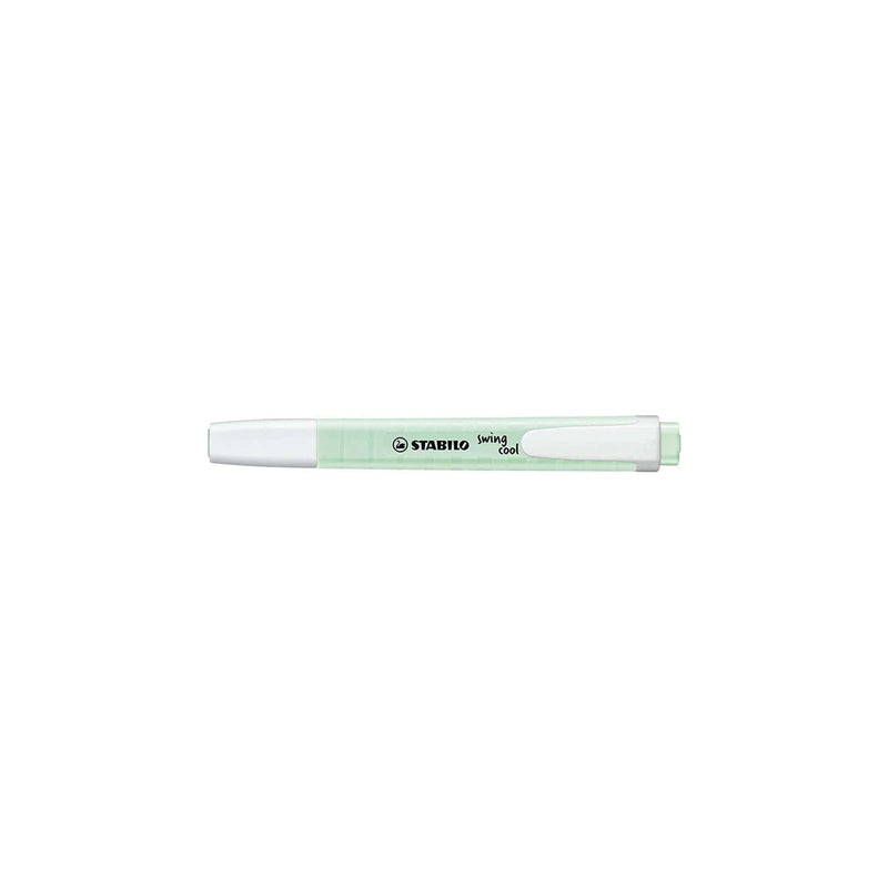 Stabilo Swing Cool Pastel Marcador Fluorescente - Cuerpo Plano - Punta Biselada - Trazo entre 1 y 4mm - Tinta con Base de Agua - Color Pizca de Menta
