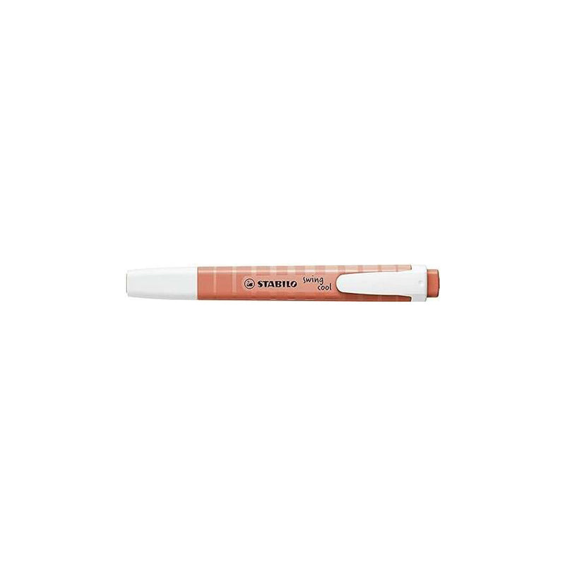 Stabilo Swing Cool Pastel Marcador Fluorescente - Cuerpo Plano - Punta Biselada - Trazo entre 1 y 4mm - Tinta con Base de Agua - Color Coral Meloso