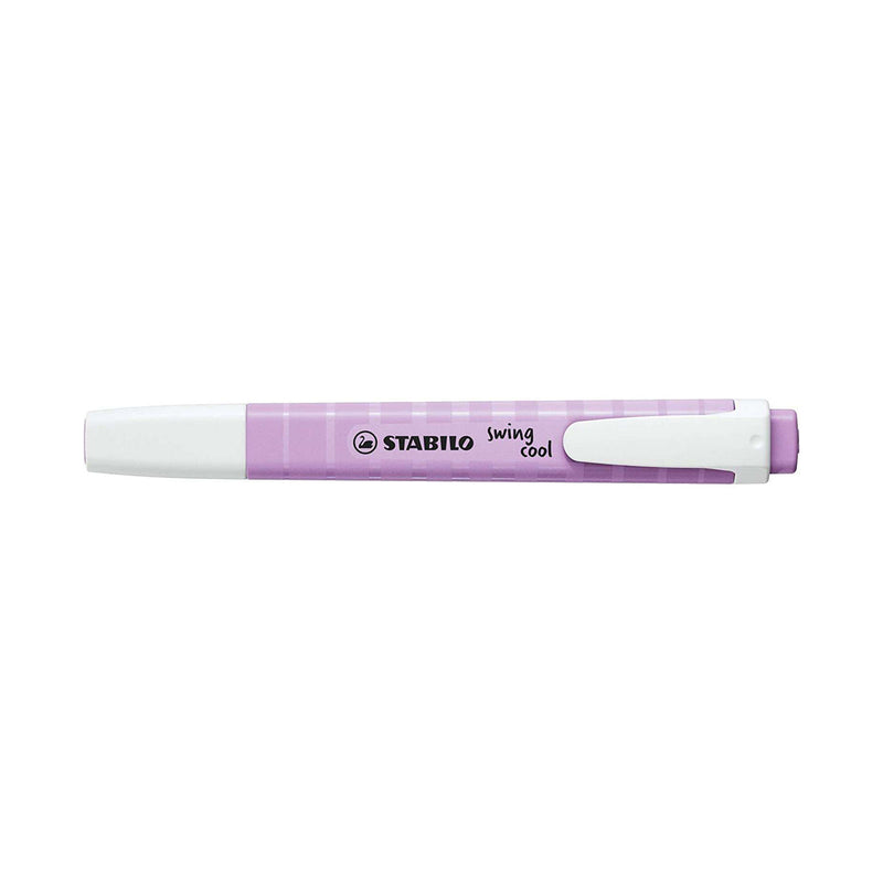 Stabilo Swing Cool Pastel Marcador Fluorescente - Cuerpo Plano - Punta Biselada - Trazo entre 1 y 4mm - Tinta con Base de Agua - Color Brisa Violeta