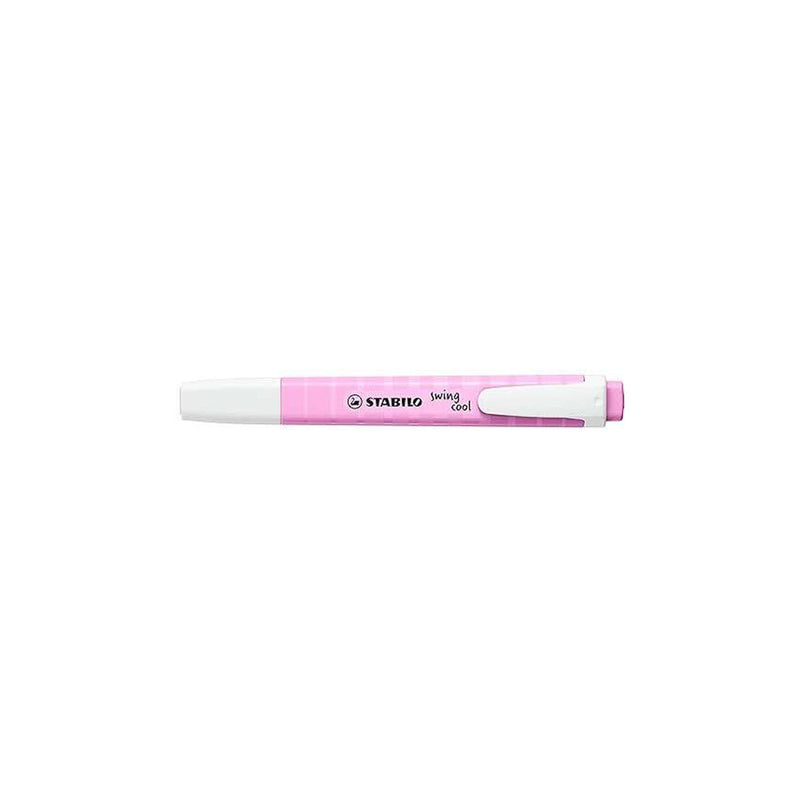 Stabilo Swing Cool Pastel Marcador Fluorescente - Cuerpo Plano - Punta Biselada - Trazo entre 1 y 4mm - Tinta con Base de Agua - Antisecado - Color Fucsia Helado
