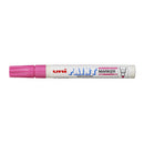 Uni-ball PX-20 Paint Marker - Marcador de Pintura - Punta Acrilica de Bala 2.2-2.8mm - Permanente en Todas las Superficies - Resistente a Luz y Agua - Cuerpo de Aluminio - Color Rosa