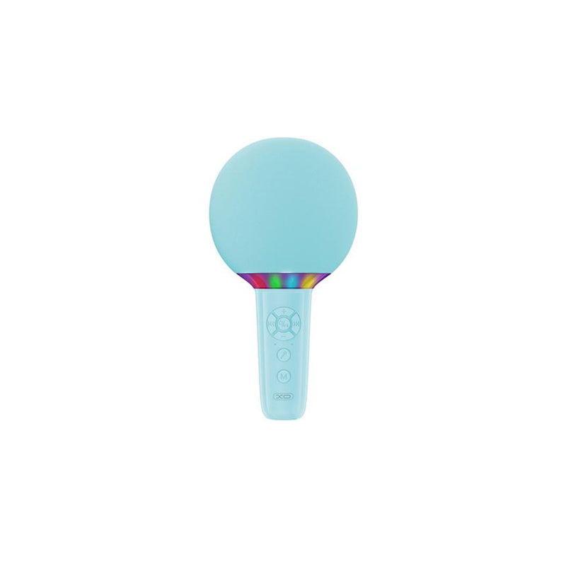 XO BE50 Microfono Inalambrico - Karaoke - 5W - Bluetooth 5.3 - Iluminacion LED - Autonomia Máxima 3h - Color Azul