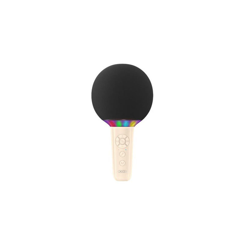 XO BE50 Microfono Inalambrico - Karaoke - 5W - Bluetooth 5.3 - Iluminacion LED - Autonomia Máxima 3h - Color Beige