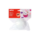 Apli Bola de Poliestireno Ø 80 mm - Facil de Cortar, Pintar o Forrar - Ideal para Manualidades - Color Blanco