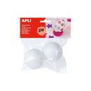 Apli Pack de 2 Bolas de Porexpan Ø 60 mm - Color Blanco