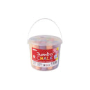 Apli Pack de 20 Tizas Jumbo Ø 25 x 105 mm - Aptas para Uso Escolar - Colores Surtidos