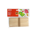 Apli Pack de 40 Palos Polo Jumbo de Madera Natural 150 x 18 mm - Color Madera