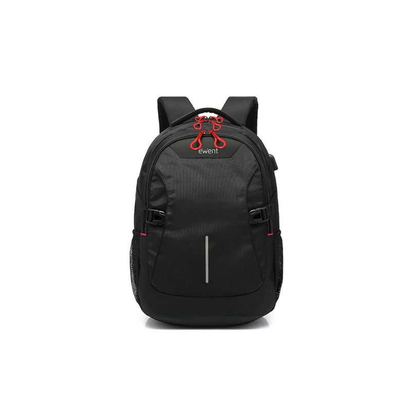 Ewent EW2526 Mochila para Portatil hasta 15" - Puerto USB - Tirantes Ajustables - color Negro