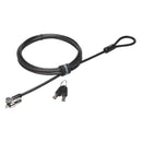 Kensington Candado con Llave Microsaver 20 - Cabezal Resistente de 10mm - Tecnologia Hidden Pin - Tecnologia de Bloqueo T-Bar - Cable de Acero Al Carbono - Enganche Superior - Plata