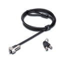 Kensington Nanosaver Candado con Llave para Ordenadores Portatiles y Dispositivos Ultrafinos - Cabezal de 10mm Cleattm - Cable de Acero Resistente a Cortes - Color Plata