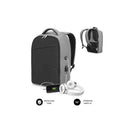 Subblim Mochila Antirrobo para Portatiles 15,6" - Departamento Independiente - Espacio Acolchado - Air Padding - Doble Cremallera - Color Negro/Gris