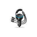 XO Adaptador Bluetooth para Coche - Conexion Inalambrica 50 - Reproduce Desde Smartphone y Pendrive - Puerto USB y Tipo C - Funcion Manos Libres - Pantalla LED - Dimensiones 35x35x75mm - Peso 50gr - Color Negro