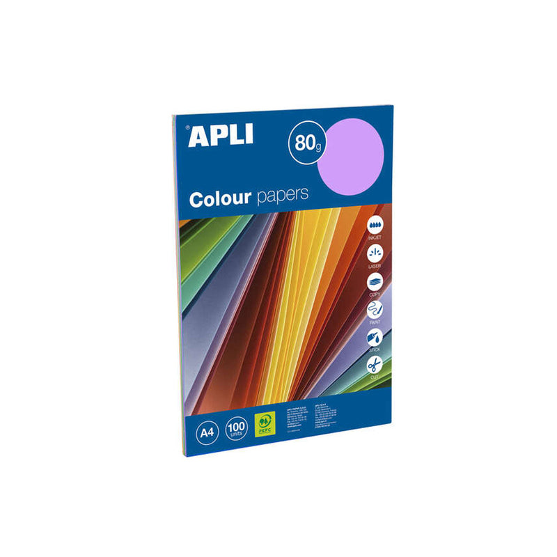 Apli Papel Color Surtido Intenso A4 100 Hojas
