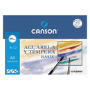 Canson Acuarela Basik Minipack de 6 Hojas A3 - 29.7x42cm - 370g - Color Blanco