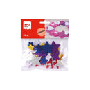 Apli Formas de Estrellas Adhesivas de Goma Eva - 50 Formas - Medidas Surtidas - Material Suave y Seguro - Colores Surtidos Purpurina