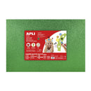 Apli Goma Eva Purpurina Verde 600x400mm - 3 Hojas Brillantes y Flexibles