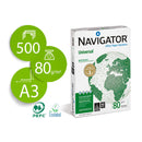 Navigator Pack de 5 Uds. Papel A3 80gr 297x420mm (5 x 500 Hojas) Blanco