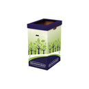 Fellowes Bankers Box Contenedor de Reciclaje 69L - Certificacion FSC - Doble Abertura - Fabricado en Carton Reciclado Resistente - Pack 2 unidades