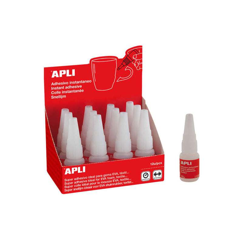 Apli Super Adhesivo Instantaneo 10g - Secado Rapido - Formula Resistente - Transparente