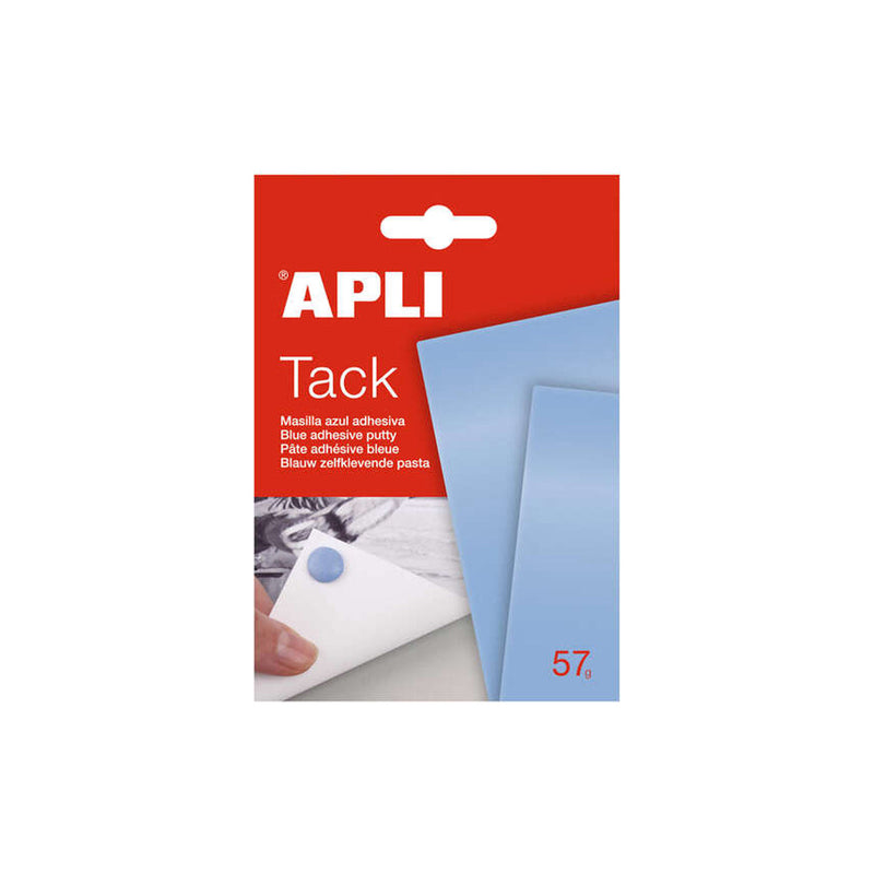Apli Tack Masilla Azul 57g - Reutilizable - No Deja Residuos - Facil de Moldear Azul