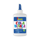 Imedio Cola Blanca Escolar 125gr - Sin Disolventes - Bote Blando Ideal para Niños - Con Espatula Incorporada