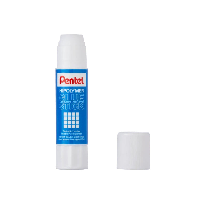 Pentel Hi-Polymer Pegamento en Barra 25gr - Facil Aplicacion - Ideal para Oficina, Hogar y Colegio - Transparente