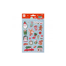 Apli Bolsa con 22 Pegatinas Navideñas Reno - Adhesivo Permanente - Diseños Surtidos - Ideal para Decorar Regalos y Tarjetas