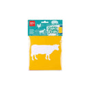 Apli Kids Bolsa de 6 Plantillas de Animales de Granja - 8 Formas de Animales - Polipropileno Flexible - Lavables - Colores Surtidos