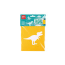 Apli Kids Bolsa de 6 Plantillas de Dinosaurios - 8 Formas de Animales - Polipropileno Flexible - Lavables - Colores Surtidos