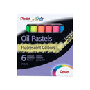 Pentel Oil Pastels Pack de 6 Pasteles Oleo Fluorescentes - Blandos, Cremosos y de Secado Lento - Colores Fluorescentes Surtidos