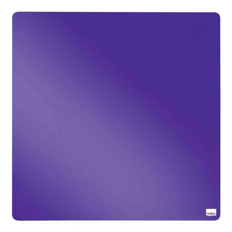 Nobo Tile Mini Pizarra Magnetica 360x360mm - sin Marco - Almohadillas Adhesivas e Imanes - Diseño Creativo y Colorido - Color Violeta