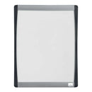 Nobo Mini Pizarra Magnetica con Marco Arqueado 215x280 - Elegante Diseño Plateado y Negro - Almohadillas Adhesivas e Imanes Incluidos - Blanco