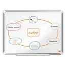 Nobo Premium Plus Pizarra Magnetica de Acero Vitrificado 600x450mm - Montaje en Esquinas - Superficie de Borrado Superior - Color Blanco