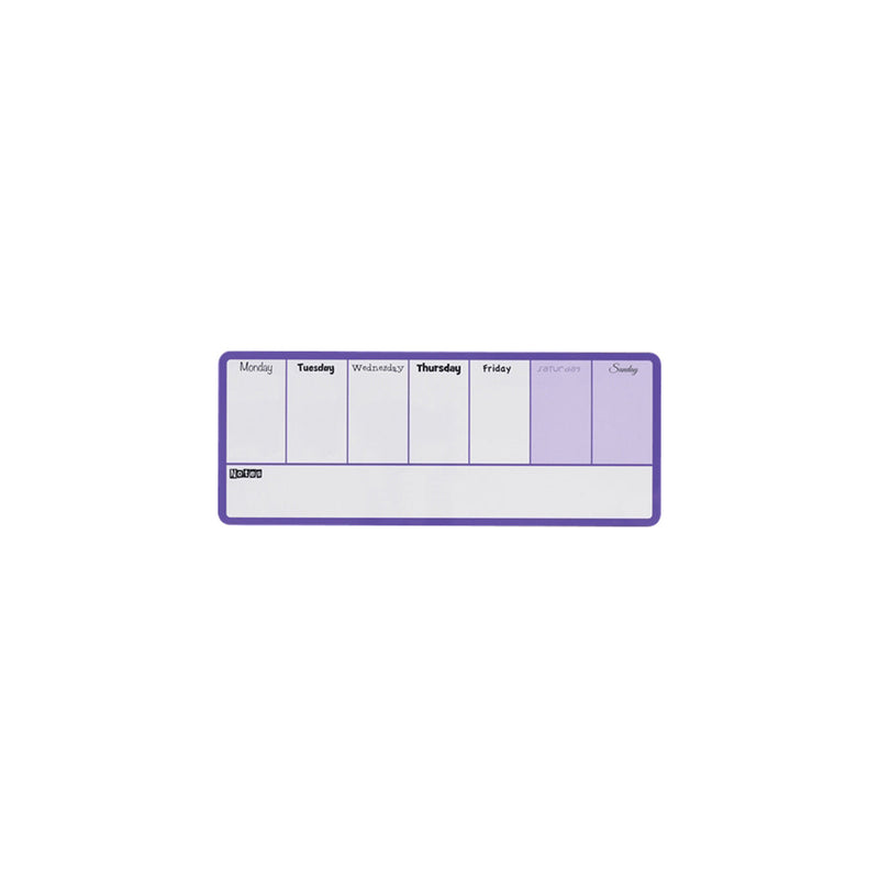 Nobo Planificador Semanal de Pizarra Magnetica Mini 360x140mm - Almohadillas Adhesivas e Imanes para Montaje - Incluye Rotulador y 2 Imanes para Pizarra