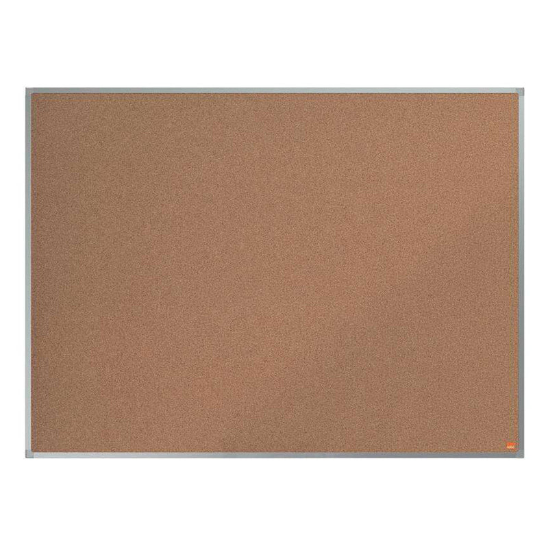 Nobo Essence Tablero de Anuncios de Corcho 1200x900mm - Montaje en Esquinas - Superficie de Corcho - Marco de Aluminio Anodizado - Color Natural