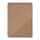 Nobo Vitrina para 9 Hojas A4 con Superficie de Corcho - 1000x752x37mm - Puerta de Cristal de Seguridad - Marco de Aluminio - Color Natural