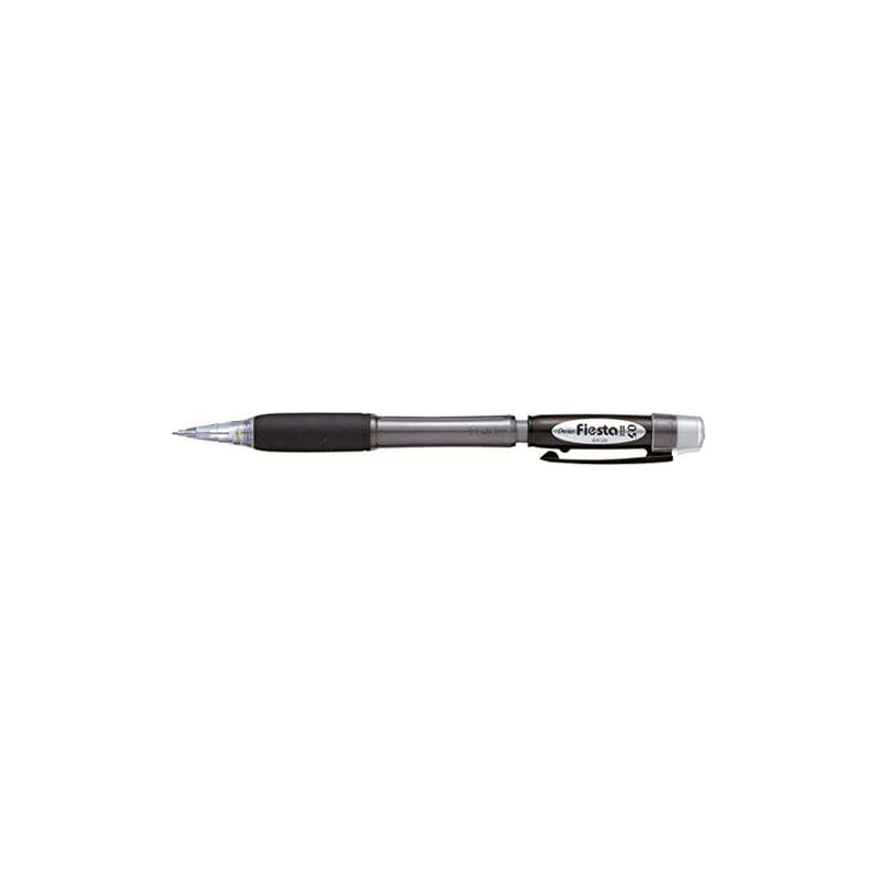 Pentel Fiesta II Portaminas HB 0.5mm con Goma - Incluye 2 Recargas - Grip de Goma - Diseño Ergonomico - Color Negro