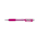 Pentel Fiesta II Portaminas HB 0.5mm con Goma - Incluye 2 Recargas - Grip de Goma - Diseño Ergonomico - Color Rosa