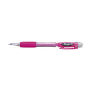 Pentel Fiesta II Portaminas HB 0.7mm con Goma - Incluye 2 Recargas - Grip de Goma - Diseño Ergonomico - Color Rosa