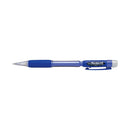 Pentel Fiesta II Portaminas HB 0.7mm con Goma - Incluye 2 Recargas - Grip de Goma - Diseño Ergonomico - Color Azul
