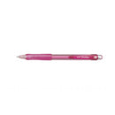 Uni-ball Shalaku M5-100 Portaminas - Ancho de Trazo 0.5mm - 2 Minas HB - Empuñadura de Caucho Antifatiga - Goma de Borrar Integrada - Color Rosa