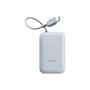 Xiaomi Bateria Externa/Power Bank 10000 mAh con - Carga Rapida 22.5W - Cable de Carga Integrado - Puertos 1x USB-A , 1x USB-C - Color Azul Claro