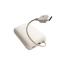 Xiaomi Bateria Externa/Power Bank 10000 mAh con - Carga Rapida 22.5W - Cable de Carga Integrado - Puertos 1x USB-A , 1x USB-C - Color Beige