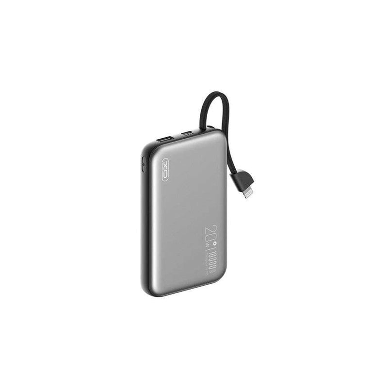 XO Powerbank 10000Mah - Carga Inalambrica - Salida USB-C 20W - Facil de Transportar - 600 Ciclos de Carga - Resistente - Color Gris