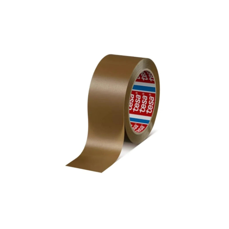 Tesa 4100 Precinto de Embalar Resistente 50mm x 66 Metros - PVC Rugoso - Adhesivo Potente - Color Marron