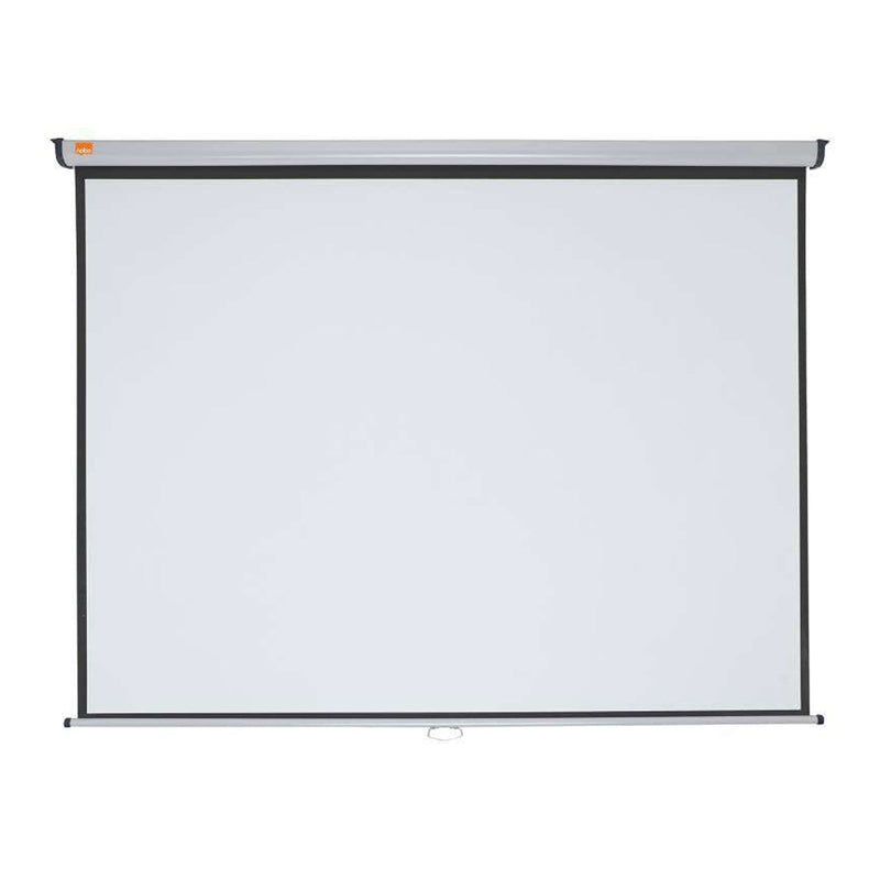 Nobo Pantalla Proyeccion Pared 2000x1513mm Blanca Mate 4:3 - Montaje en Pared o Techo - Carcasa Protectora - Alta Calidad de Proyeccion - Color Blanco