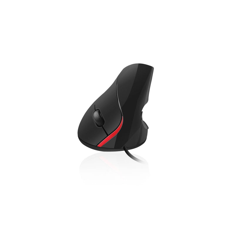 Ewent Raton con Cable - Raton Vertical - 1000dpi - Longitud del Cable 1.25m - Ergonomico - Color Negro