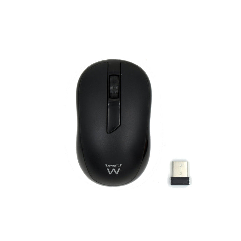 Ewent Raton Inalambrico 2.4hz - Receptor USB-A - 1000dpi - 1 Bateria AA (Incluida) - Color Negro