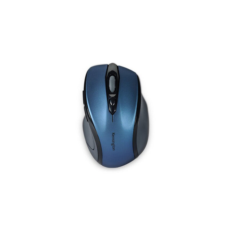 Kensington Pro Fit Raton Inalambrico 2,4GHz 1600dpi - Sensor Optico 1750ppp - 5 Botones - Uso Diestro - Tamaño Mediano Ergonomico - Color Azul/Negro